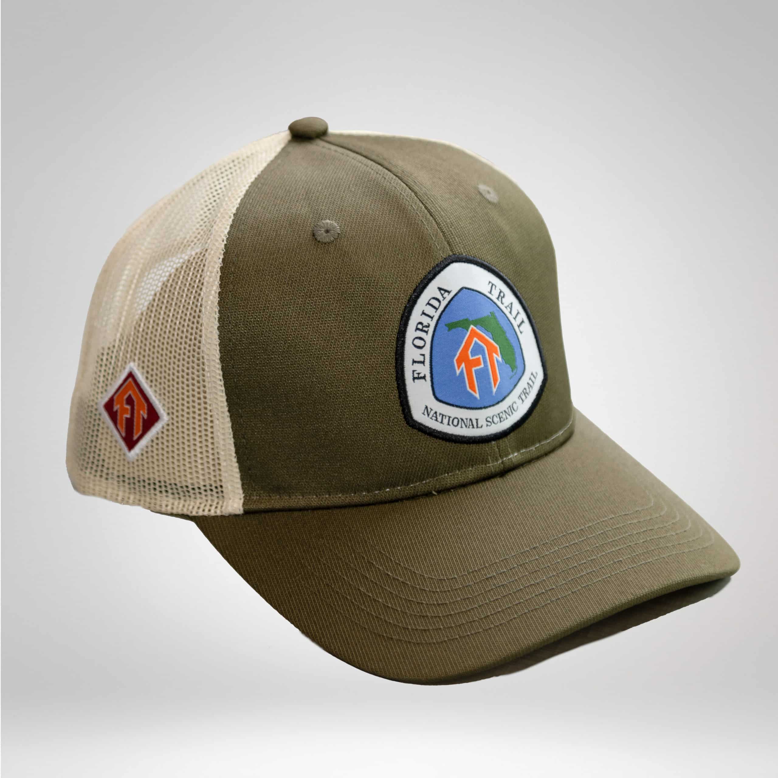 FT logo Olive/Green trucker hat – Florida Trail Association