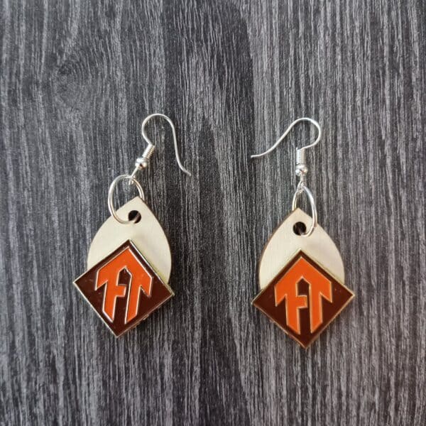 FT Logo Dangle Earrings